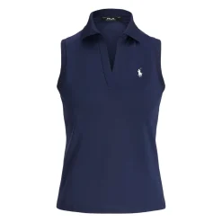 Sleeveless Pique Dame Navy