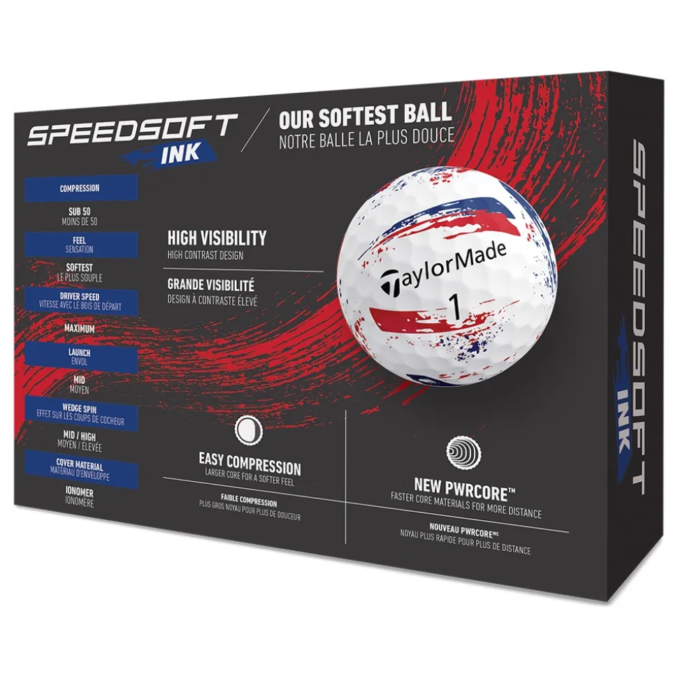 SpeedSoft INK Golfball Blå/Rød