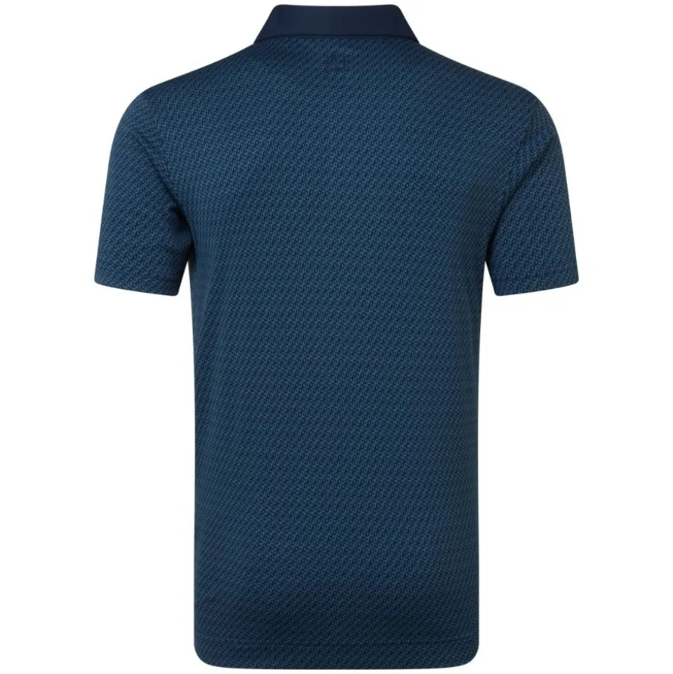 Star Geo Jacquard Pique Herre Navy