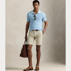 Stretch Slim Fit Chino Shorts Herre Beige