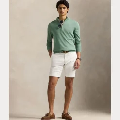 Stretch Slim Fit Chino Shorts Herre Hvit