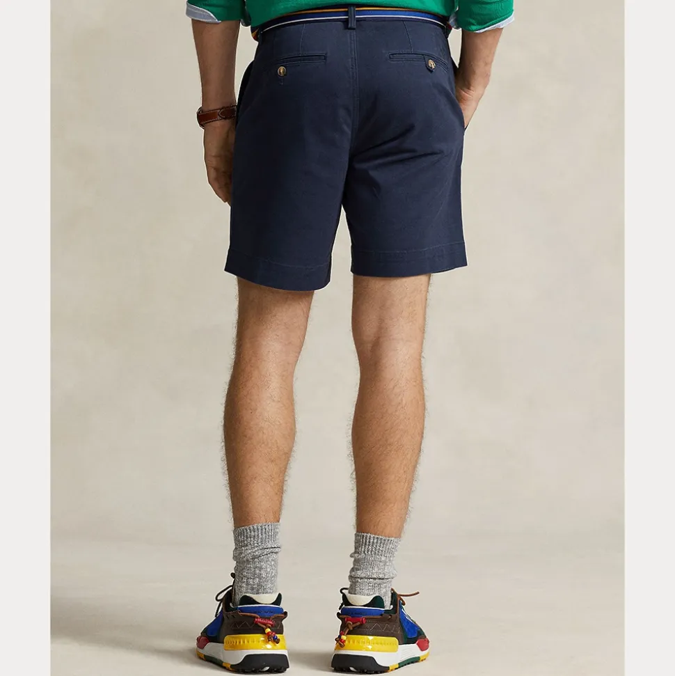 Stretch Straight Fit Chino Shorts Herre Navy