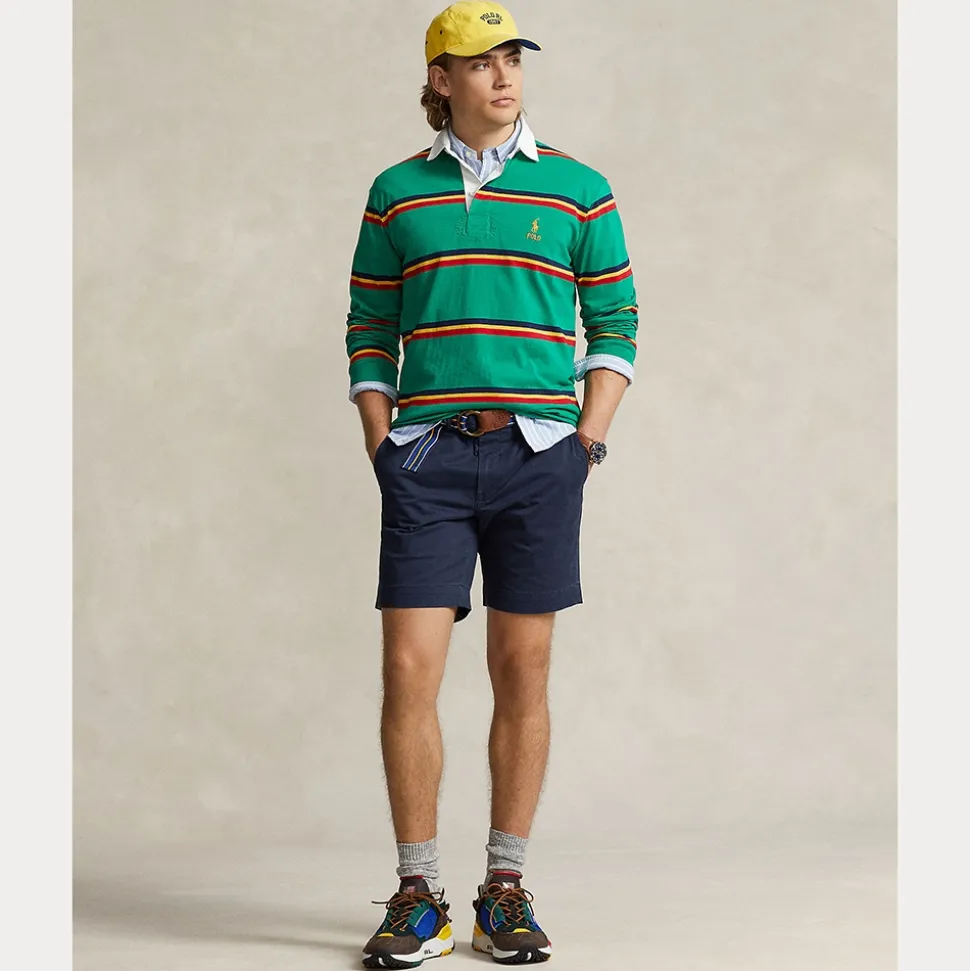 Stretch Straight Fit Chino Shorts Herre Navy