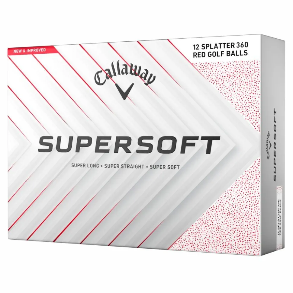 Supersoft Splatter 360 Golfball Rød