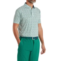 Surfs Up Print Lisle Pique Herre Grønn