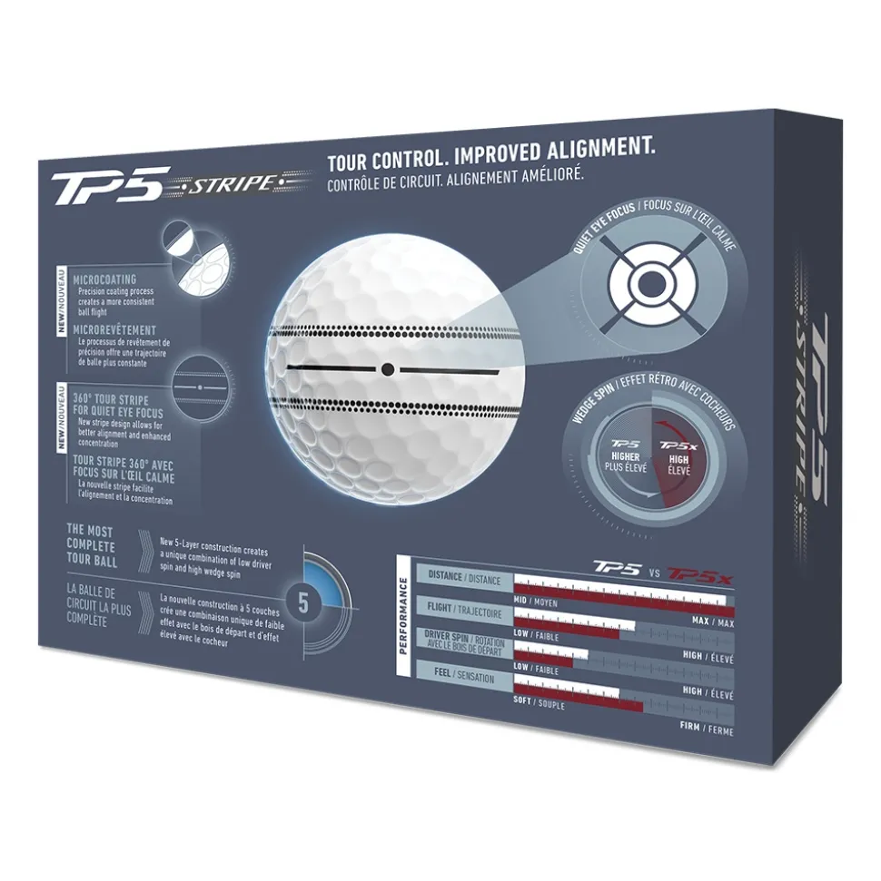 TP5 Stripe Golfball Hvit