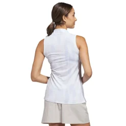 Ultimate Printed Sleeveless Pique Dame Hvit