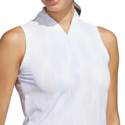 Ultimate Printed Sleeveless Pique Dame Hvit